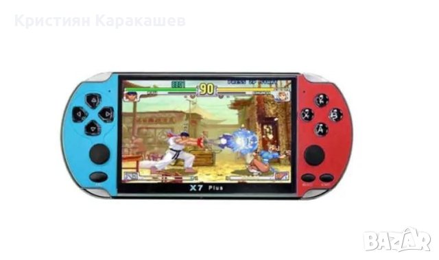 Преносима игрова конзола X7 5.1 инча с 20000 вградени игри, 20Х10Х2см, червен/син, снимка 2 - Други игри и конзоли - 43468479