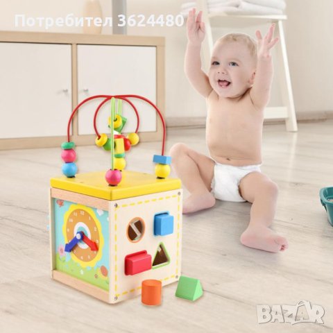 3539 Детски дървен куб, снимка 6 - Образователни игри - 40702445