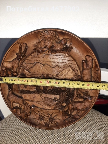 чиния със ловни мотиви, снимка 4 - Антикварни и старинни предмети - 53519457