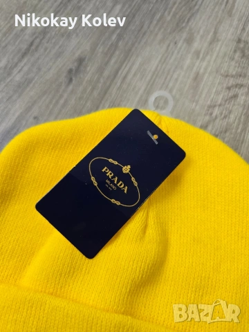 Нова зимна плетена шапка PRADA, снимка 3 - Шапки - 53046382