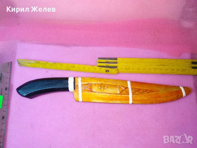 BoHoL PhiL. ФИЛИПИНСКИ ТРАДИЦИОНЕН НОЖ МАЙСТОРСКИ РЪЧНО ИЗРАБОТЕН с КАНИЯ от ДЪРВО с ОРНАМЕНТИ 43153, снимка 4 - Ножове - 44116096