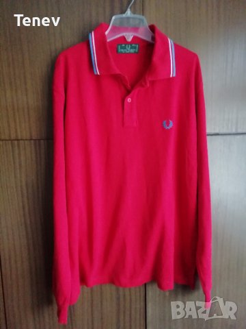 Fred Perry оригинална маркова мъжка блуза с дълъг ръкав XL/2XL