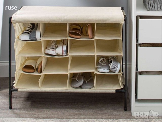НОВИ! Текстилен шкаф органайзер за обувки 16 отделения 84х35х66см, снимка 8 - Шкафове - 44082228