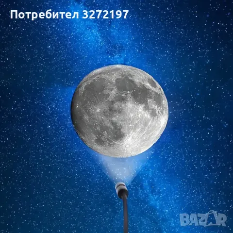 Комплект проекторна лампа "Планета": Земя, Луна, Юпитер - 360° въртяща се LED лампа - захранвана от , снимка 5 - Прожектори - 47994487