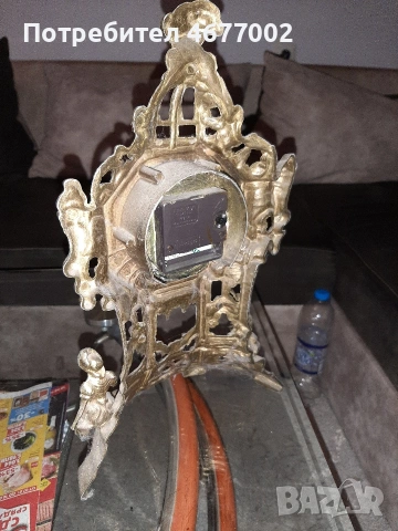 прекрасен бронзов часовник, снимка 3 - Антикварни и старинни предмети - 53068519