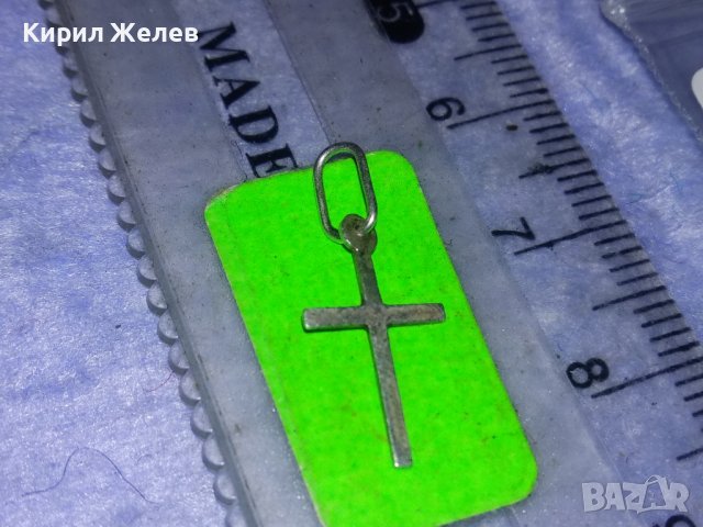 СТАРО МИНИАТЮРНО СРЕБЪРНО КРЪСТЧЕ МАЙСТОРСКА РЪЧНА ИЗРАБОТКА 33077, снимка 6 - Антикварни и старинни предмети - 40770376