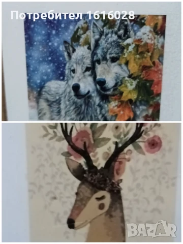 Диамантени 5D гоблени  ПРИТЧА ЗА ДВАТА ВЪЛКА и Елен.