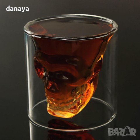 4313 Чаша череп за уиски или шот, 150 мл, снимка 6 - Чаши - 43390996