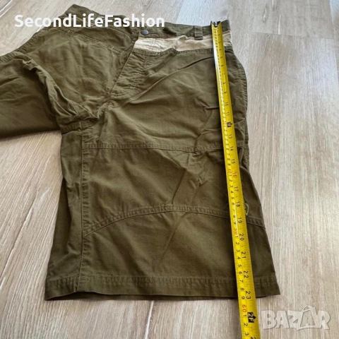 Винтидж мъжки къси панталони Oxbow в цвят каки, ​​размер XL, памучни с копчета, снимка 4 - Къси панталони - 53274631