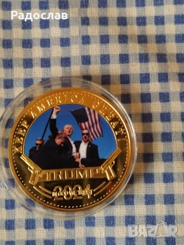 възпоменателна монета Donald Trump, снимка 2 - Нумизматика и бонистика - 52033481