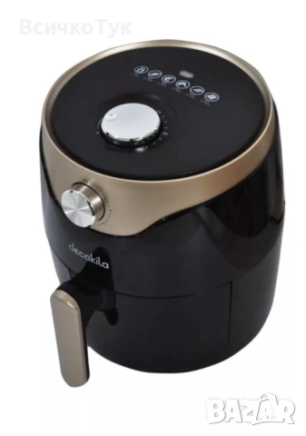 ✨Фритюрник DECAKILA Air Fryer, 3.5 L, 1350 W, Черен , снимка 2 - Фритюрници - 53510869