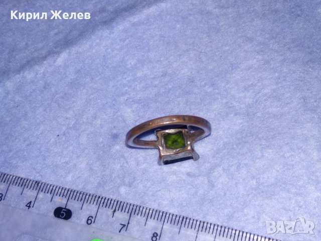 СТАР СКЪПОЦЕНЕН МЕДЕН ПРЪСТЕН с РЯДЪК ЮВЕЛИРНО ФАСЕТИРАН КРАСИВ КАМЪК СИНЬО-ЗЕЛЕН ОЛИВИН 37005, снимка 15 - Антикварни и старинни предмети - 39748149