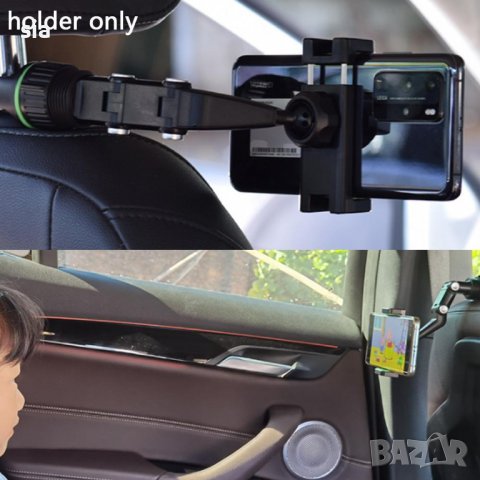 Стойка за телефон за кола, за табло, подглавник, огледало или дома/офиса, снимка 3 - Аксесоари и консумативи - 37082791