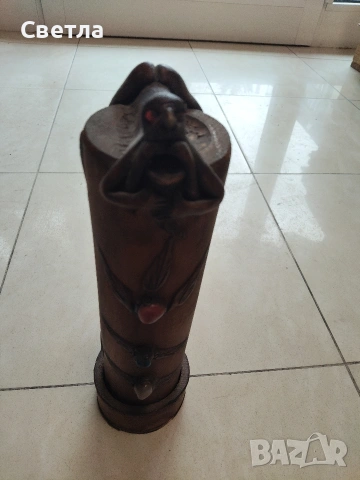 Дървен свещник