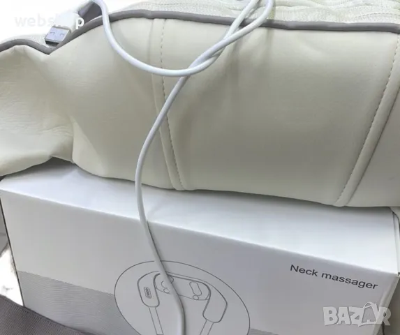 ПРОМО!! Акумулаторен Шиацу масажор с топлина за врат,гръб,рамена,крака,за мускулна релаксация, снимка 9 - Масажори - 48637081