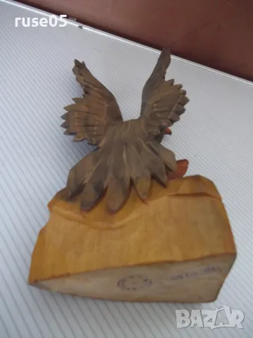 Фигура дървена "Орел кацнал върху скала" резбована, снимка 7 - Колекции - 50337343