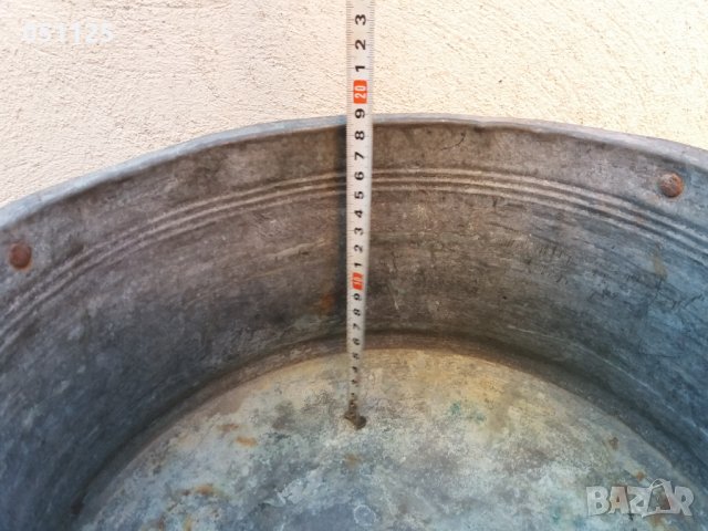 голям кован бакър, менче , котел - 12 литра калайдисан , снимка 9 - Антикварни и старинни предмети - 33104805