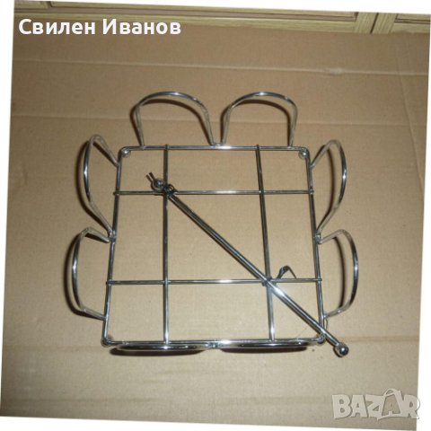 Луксозен метален салфетник в сребристо, ‎18,5 x 1 x 7,62 cm, снимка 6 - Аксесоари за кухня - 44066127