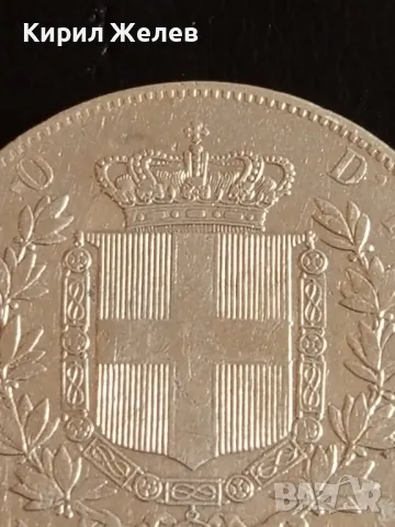 Сребърна монета 5 лири 1876г. Италия Крал Виктор Емануил втори 50043, снимка 2 - Нумизматика и бонистика - 48958904