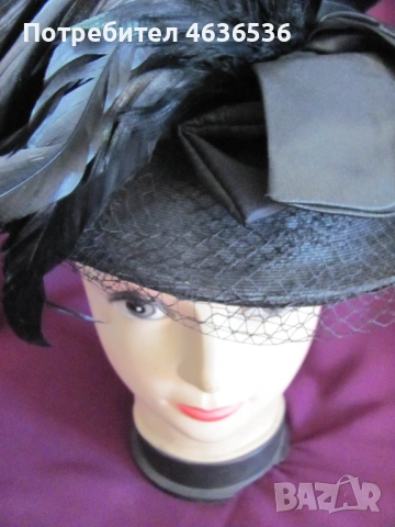 20-те изключително красива дамска шапка с пера, снимка 7 - Антикварни и старинни предмети - 53443383