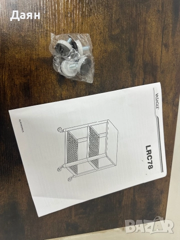 Кухненска количка VASAGLE на 3 нива, органайзер за съхранение на колела , снимка 10 - Етажерки - 52827165