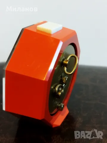 Стар механичен будилник, настолен часовник, снимка 7 - Антикварни и старинни предмети - 50100240