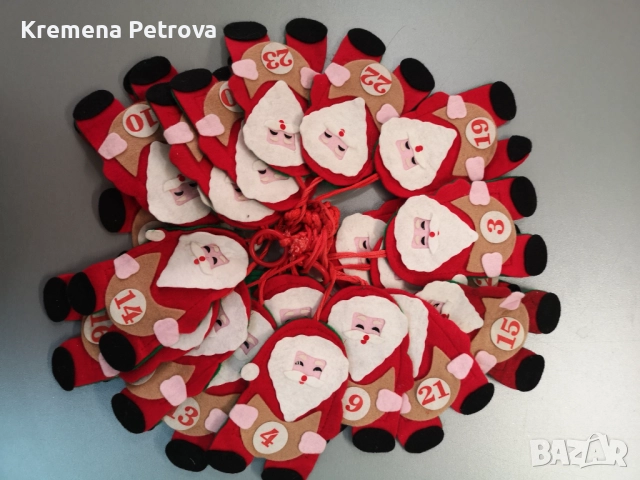 Коледна украса - лампички, календар, декорации, коледни звезди, коледни магнити и други, снимка 2 - Декорация за дома - 52591151