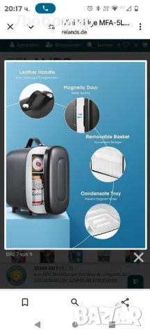 FOHERE Мини хладилник 5 литра, 6 кутии Мини хладилник 12V-220V

, снимка 5 - Хладилници - 48576717