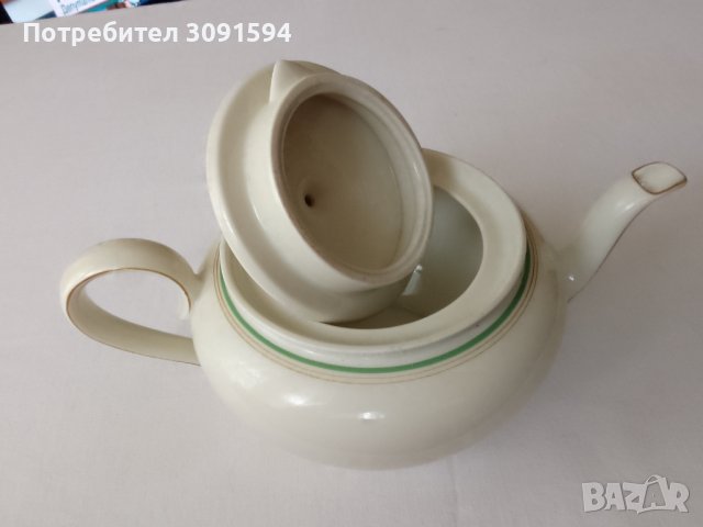 Стар порцеланов чайник -Марка за порцелан и керамика - марки CT Altwasser RSS   Carl Tielsch основав, снимка 2 - Антикварни и старинни предмети - 43115069