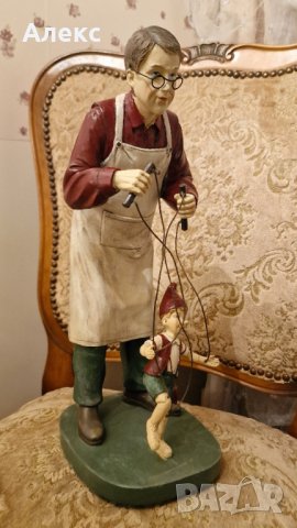 Качествена голяма фигура Джепето и Пинокио– Италия, снимка 2 - Антикварни и старинни предмети - 42755532