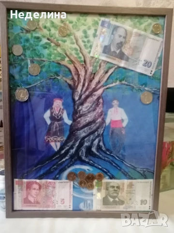 Картини с мъх и цветя 