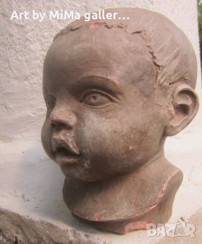 Бебе реалистична глава автор скулптура фигура пластика бюст, снимка 7 - Статуетки - 43448238