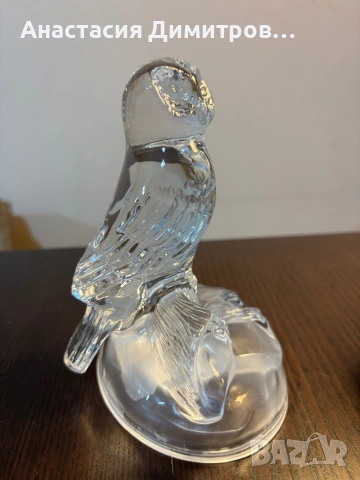 Кристална статуетка бухал, снимка 2 - Антикварни и старинни предмети - 53339016