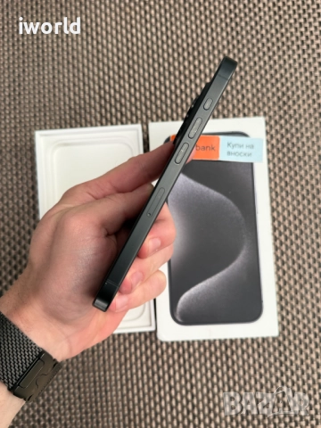 1TB❗️iPhone 15 Pro❗️ Лизинг от 55лв/м ❗️ Black Titanium 1000GBb) черен, снимка 6 - Apple iPhone - 52401625