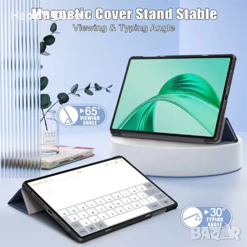 Honor Pad X9a 11.5" / X8a 11" 2024 / X9 / Кожен смарт калъф кейс за таблет, снимка 10 - Таблети - 48519865