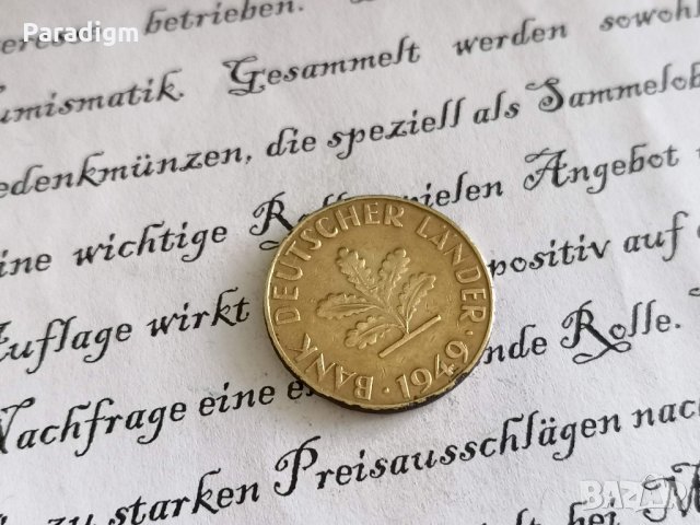 Монета - Германия - 10 пфенига | 1949г.; серия J, снимка 2 - Нумизматика и бонистика - 32307221