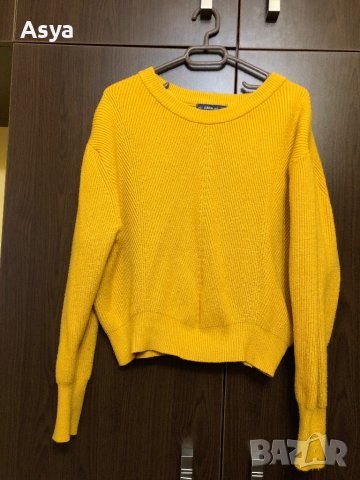Жълта блуза Zara , снимка 3 - Блузи с дълъг ръкав и пуловери - 40217573