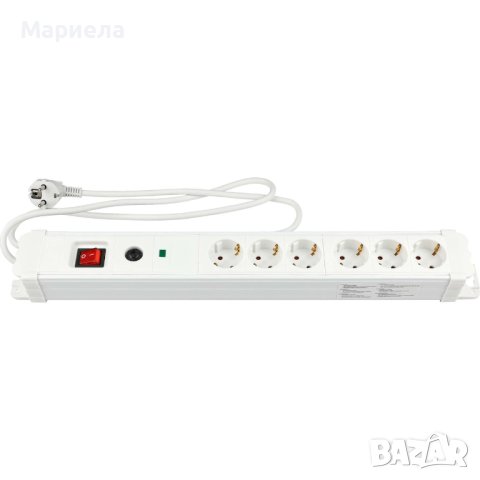 Разклонител със защита от претоварване с 6 гнезда , 1,4метра , детска защита, защита претоварване