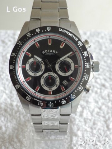 Sports Chrono Steel Bracelet Watch(GB03637/04) Rotary - Rolex Daytona, снимка 2 - Мъжки - 35124181