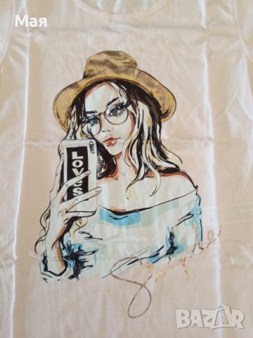 Елегантна дамска тениска, снимка 2 - Тениски - 37434668