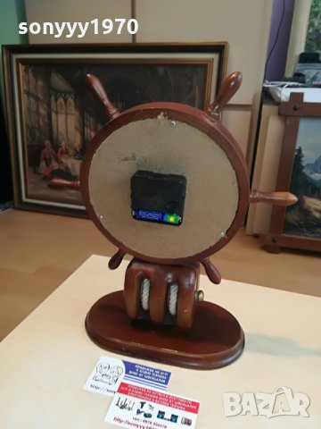 ГОЛЯМ КОРАБЕН РУЛ-АНТИКА-ЧАСОВНИК-33Х28Х12СМ, снимка 17 - Колекции - 28672376