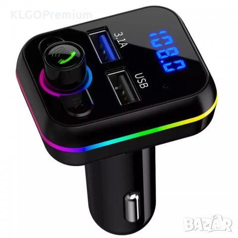 RGB USB арядно и Fm Bluetooth радио трансмитер за кола телефон смартфон автомобил, снимка 5 - Аксесоари и консумативи - 38641861