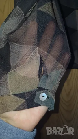 Кафява риза шифон, снимка 6 - Ризи - 48739901