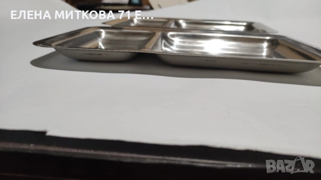 2 бр.масивни плата за ордьоври - алпака на "Хром"Силистра от едно време, снимка 3 - Аксесоари за кухня - 53407193