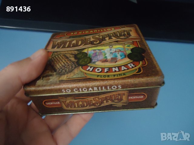 Стара колекционерска ламаринена кутия за пури пурети , снимка 2 - Колекции - 43592178