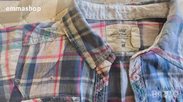 Риза H&M и дънкова пола, размер 122-128, снимка 3 - Детски ризи - 47863838