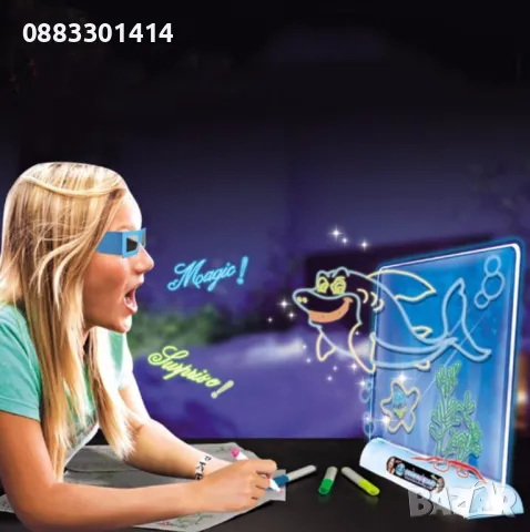 Магическа 3D дъска за рисуване , снимка 2 - Рисуване и оцветяване - 47310874