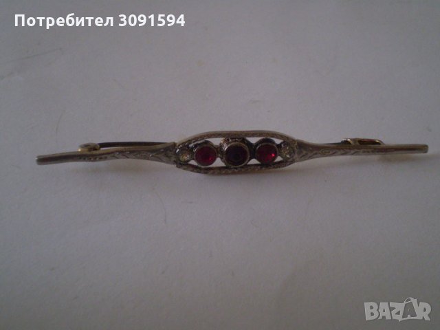 Старинна брошка игла  за вратовръзка за шал, снимка 2 - Антикварни и старинни предмети - 34853250
