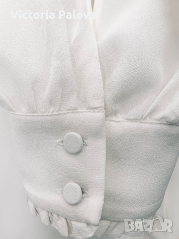 Разкошна копринена риза/блуза цвят екрю ( айвъри), снимка 10 - Ризи - 44846261