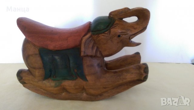 Старо дървено слонче, снимка 1 - Антикварни и старинни предмети - 26289504